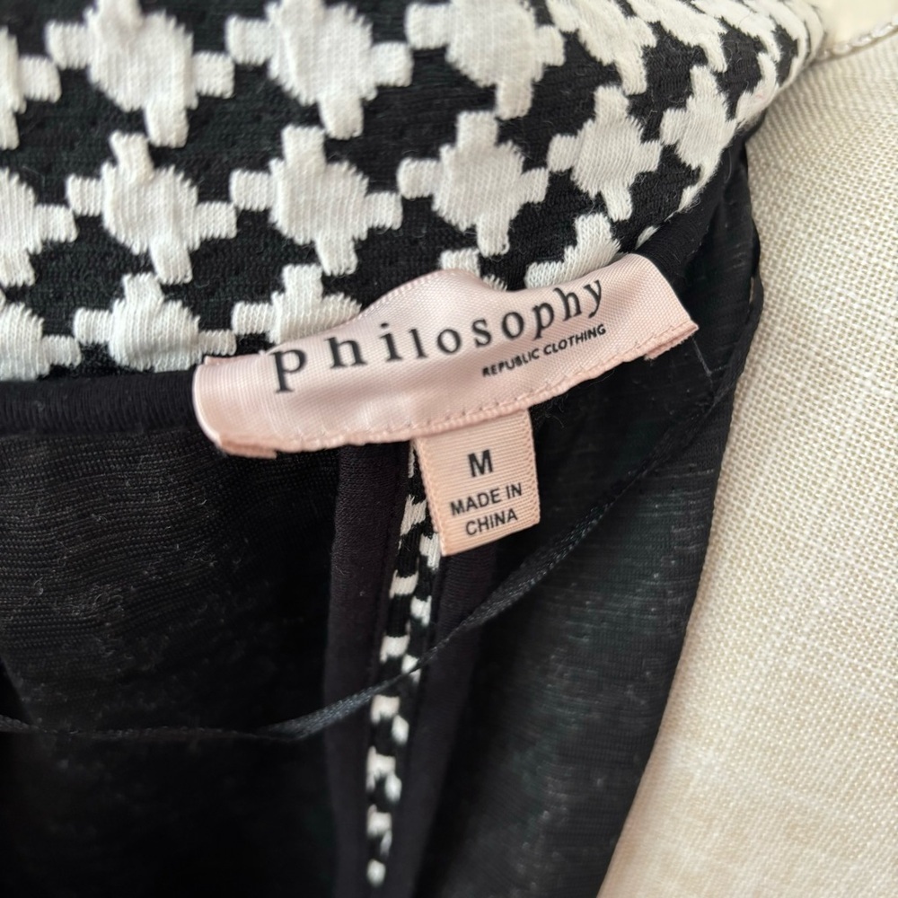 Philosophy houndstooth pattern Sweater cardigan j… - image 6